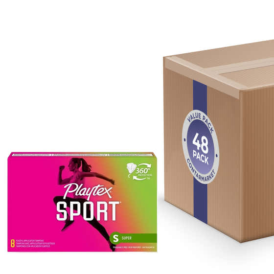 Playtex Sport Tampons Super Absorbency – 8 Count – 48 Pack | Playtex - Feminine Care