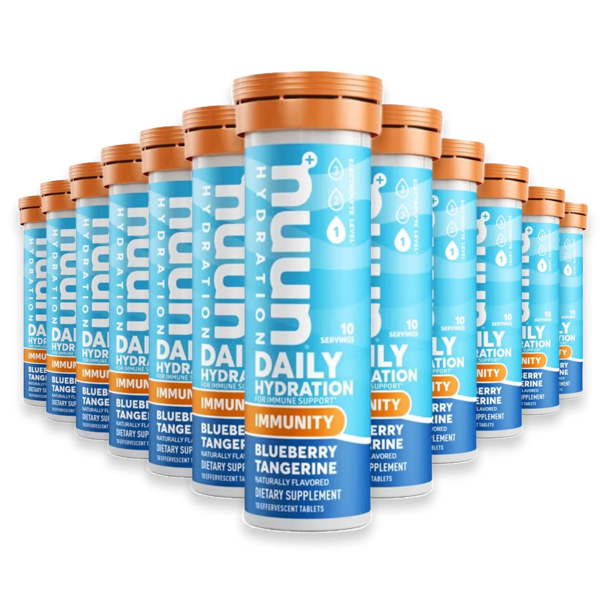 NUUN - Immunity Hydration Single Tube Blueberry Tangerine - 10 Tablets - 48 Pack