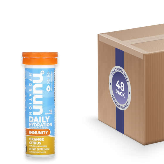 Nuun Hydrate Immune Orange Hydration Tablets - 10 Ct - 48 Pack | NUUN - Nutrition Supplements Wholesale