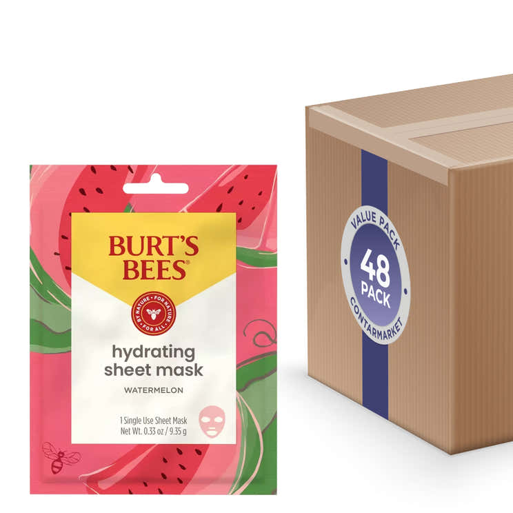 Burt’s Bees Hydrating Sheet Mask for Women – Single Use - 48 Pack | Burt's Bees - Pre Order