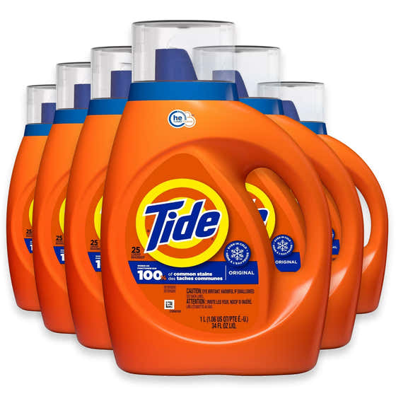 Tide Original Scent Liquid Laundry Detergent HE Compatible, 32 fl oz - 25 Ct Loads - 6 Pack | Tide - Laundry