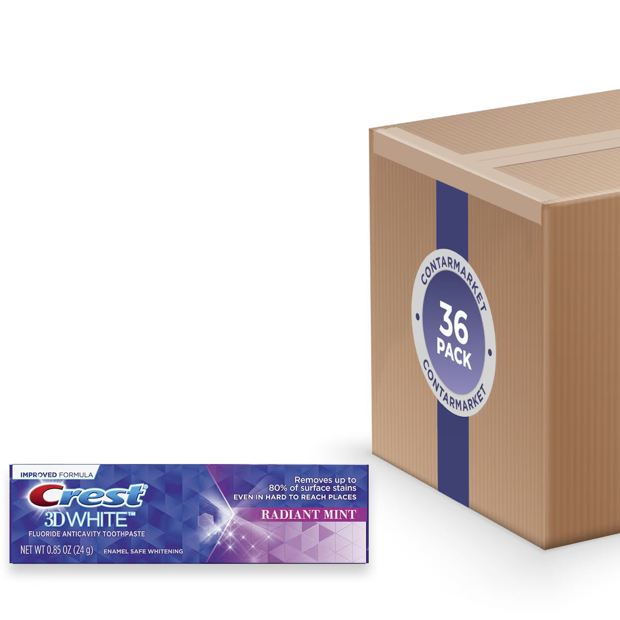 Crest 3D White Radiant White Toothpaste, 0.85 oz - 36 Pack