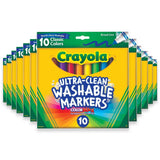 Crayola Ultra-Clean Washable Broad Line Markers - 10 Ct - 24 Pack