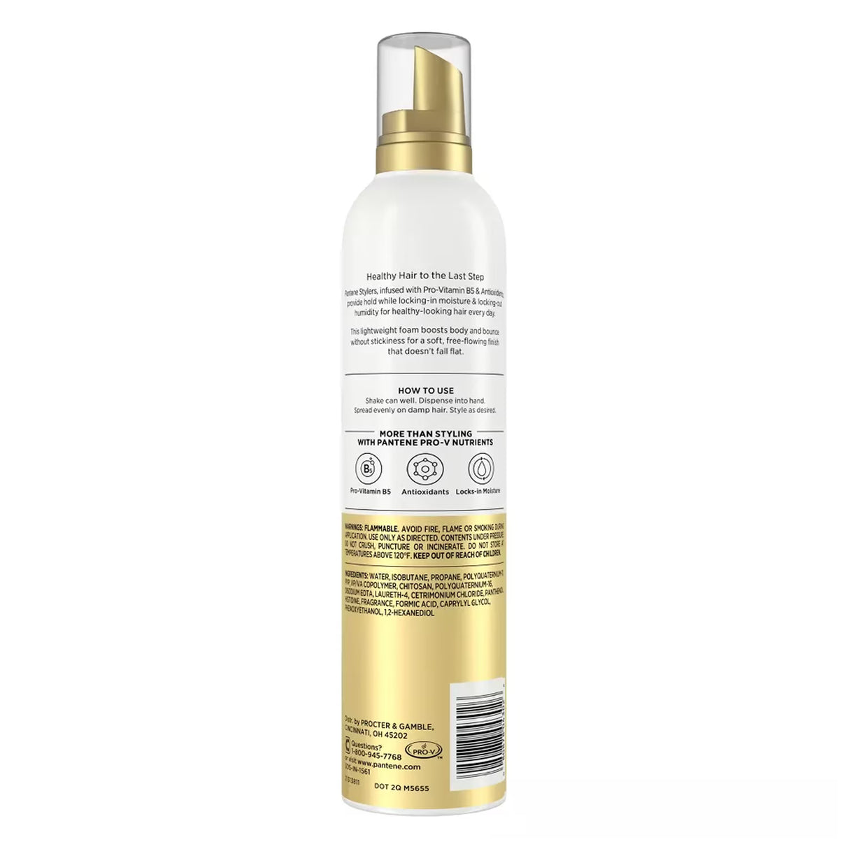 Pantene Volume & Body Nutrient-Rich Mousse Fine Volume - 6.6 oz - 12 Pack