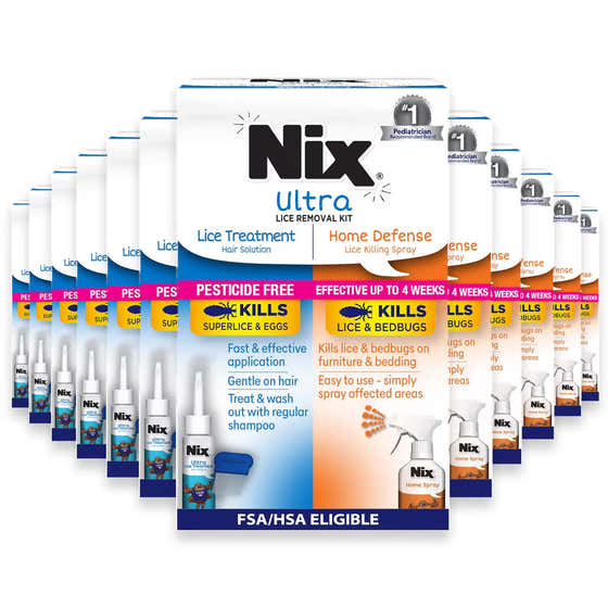 Nix Ultra Lice Removal Kit – 2 Count – 12 Pack - Nix lice treatment products including shampoo, spray, and removal kit on ...