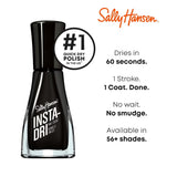 Sally Hansen Insta-Dri Nail Enamel Black to Black Glossy Opaque - 72 Pack