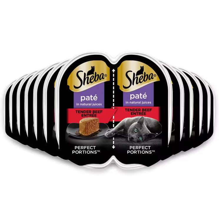 Sheba Perfect Portions Wet Cat Food Beef Entrée – 2.6 oz – 24 Pack | Sheba - Pre Order