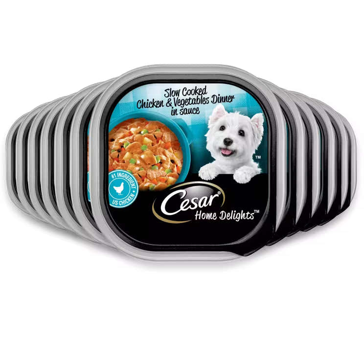 Cesar Home Delights Wet Dog Food Chicken &amp; Vegetables – 3.5 oz – 24 Pack | Cesar - Pre Order