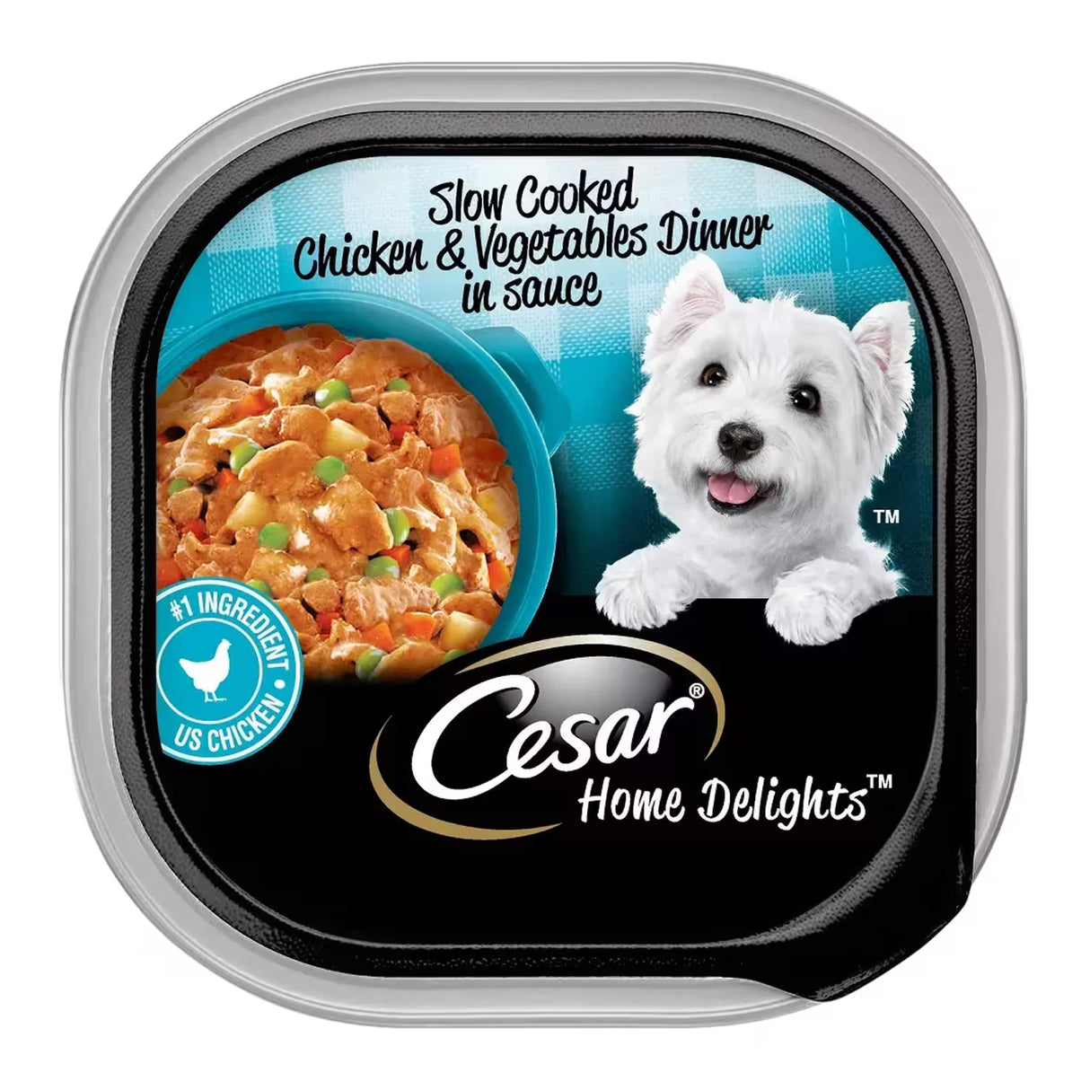 Cesar Home Delights Wet Dog Food Chicken & Vegetables – 3.5 oz – 24 Pack
