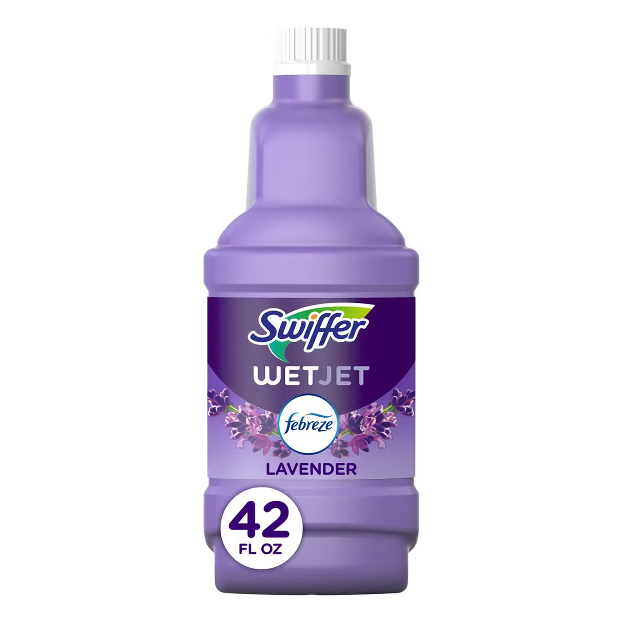 Swiffer WetJet Multi Surface Floor Cleaner Febreze Lavender Vanilla and Comfort - 42.2 oz - 4 Pack
