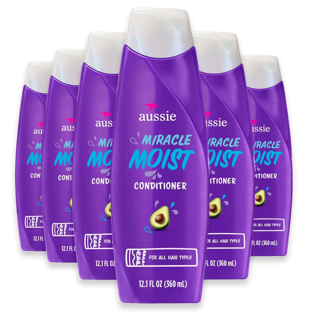 Aussie Conditioner, Miracle Moist, 12.1 fl oz – 6 Pack