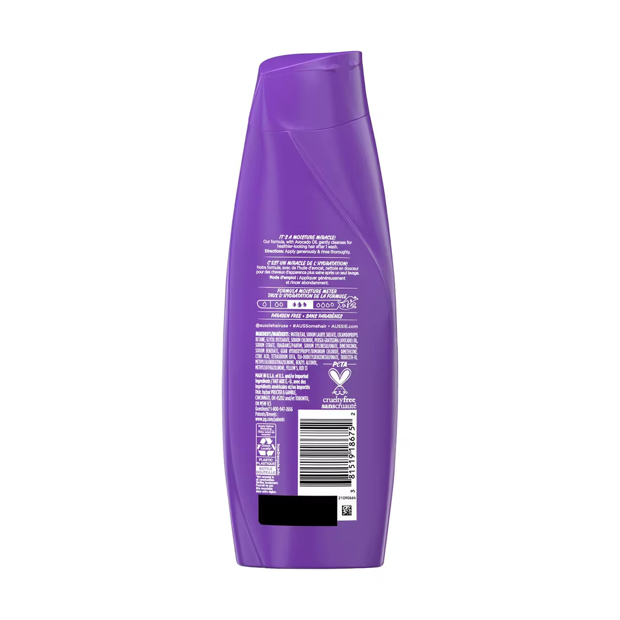 Aussie Shampoo Miracle Moist – 12.1 fl oz – 6 Pack - 100 cases pallet