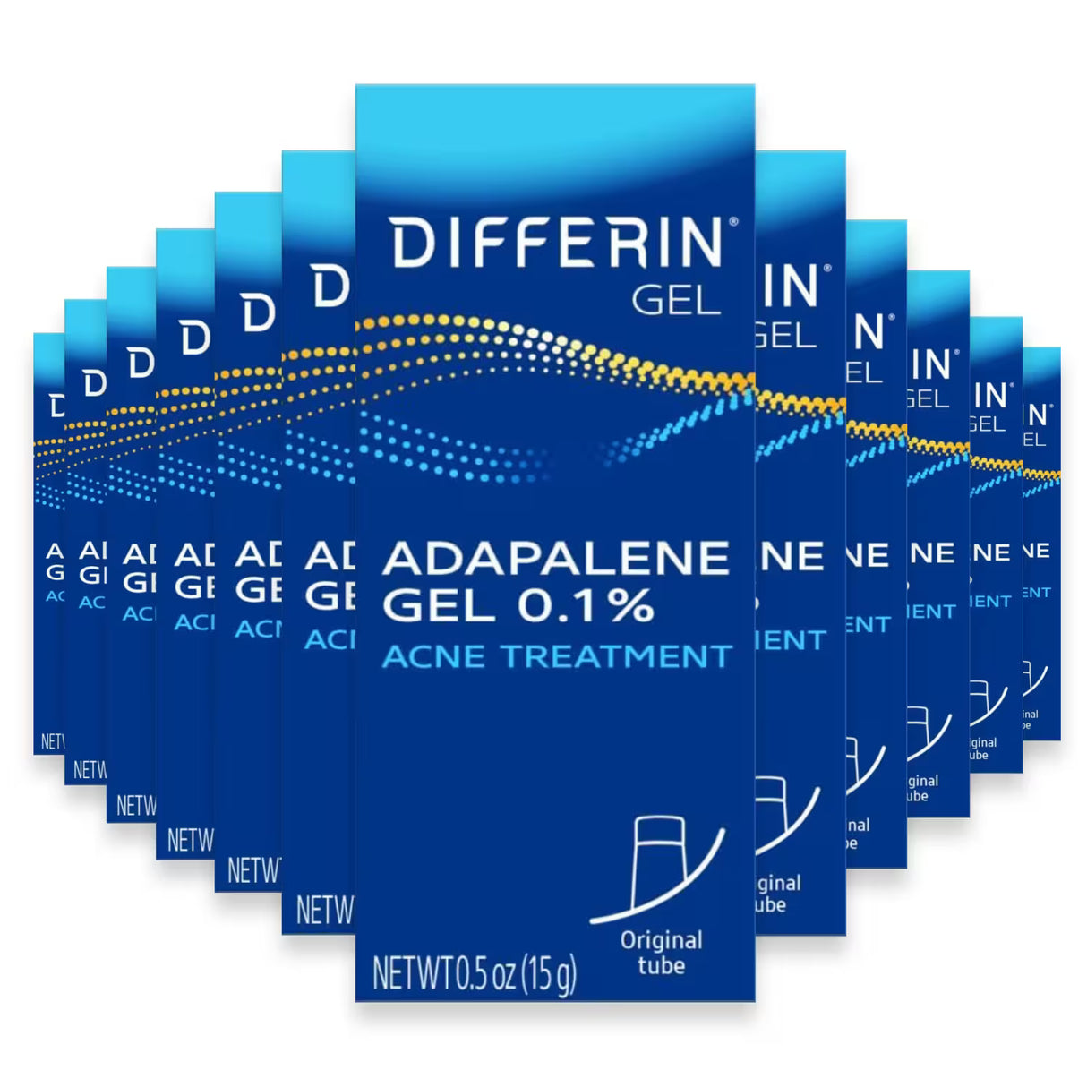 Differin Gel 0.1% Adapalene Acne Treatment – 0.5 oz - 12 Pack