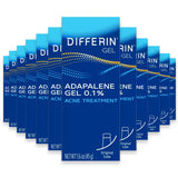 Differin Gel 0.1% Adapalene Acne Treatment – 1.6 oz - 12 Pack