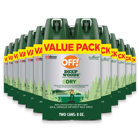 OFF! Deep Woods Dry Aerosol Insect Repellent, 4 oz - Twin Pack - 12 Pack | OFF! - Free Shipping 120