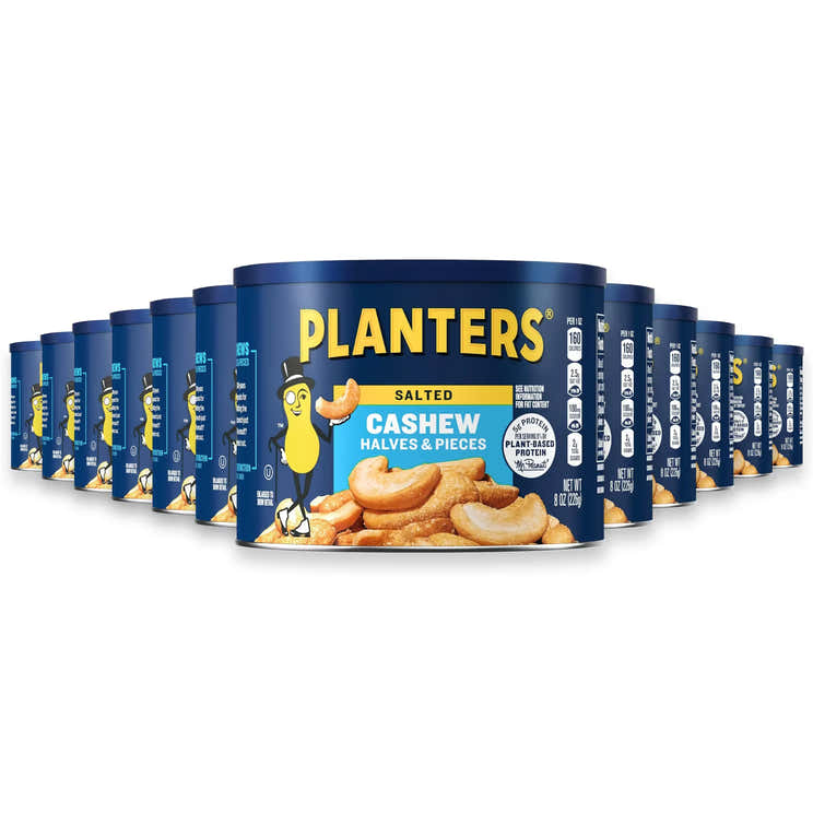 Planters - Cashew Halves and Pieces Sea Salt - 8 oz - 12 Pack | Planters - Pre Order