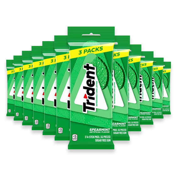 Trident Sugar Free Gum Spearmint Flavor – 42 Pieces  – 20 Pack | Trident - Candy &amp; Chocolate