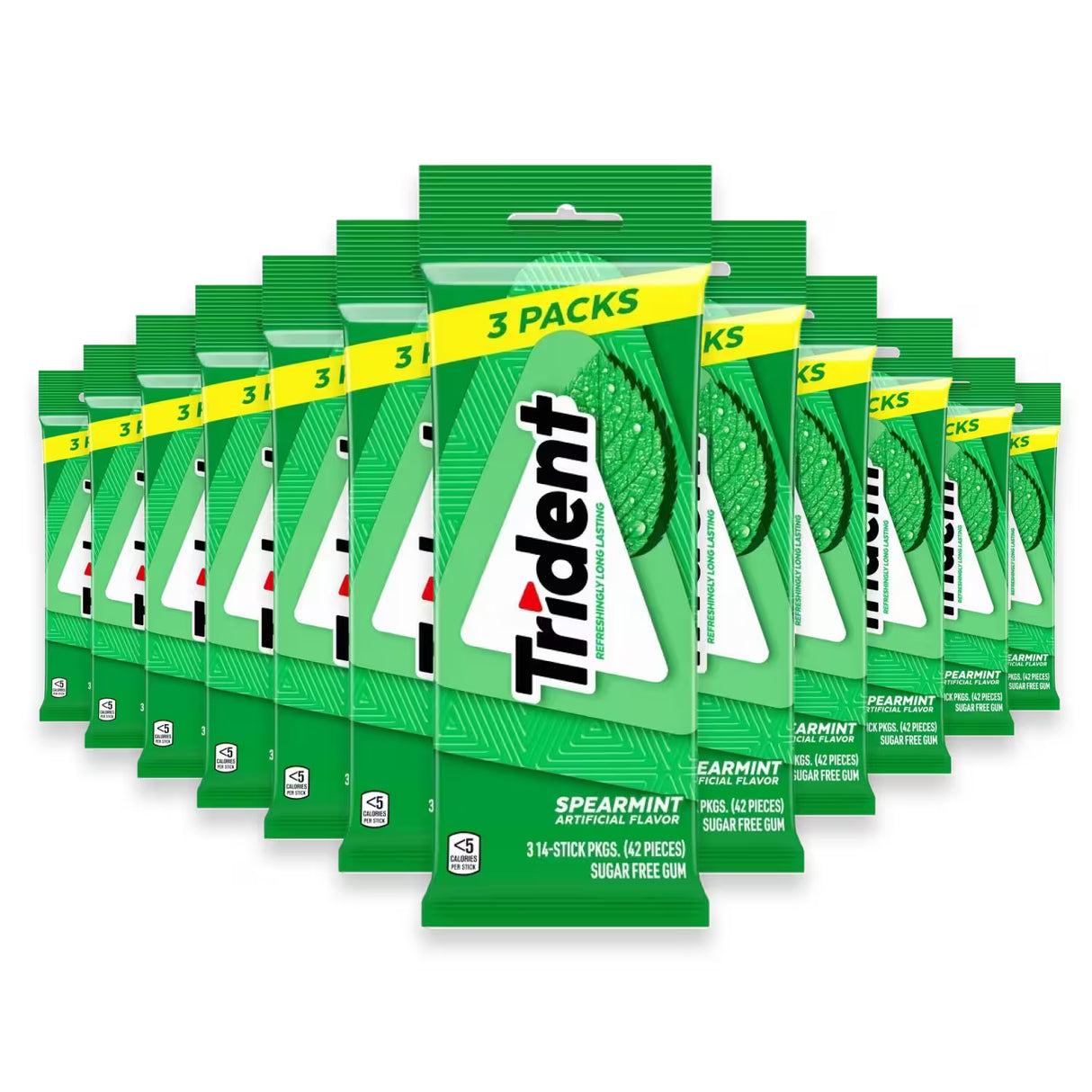Trident Sugar Free Gum Spearmint Flavor – 42 Pieces  – 20 Pack