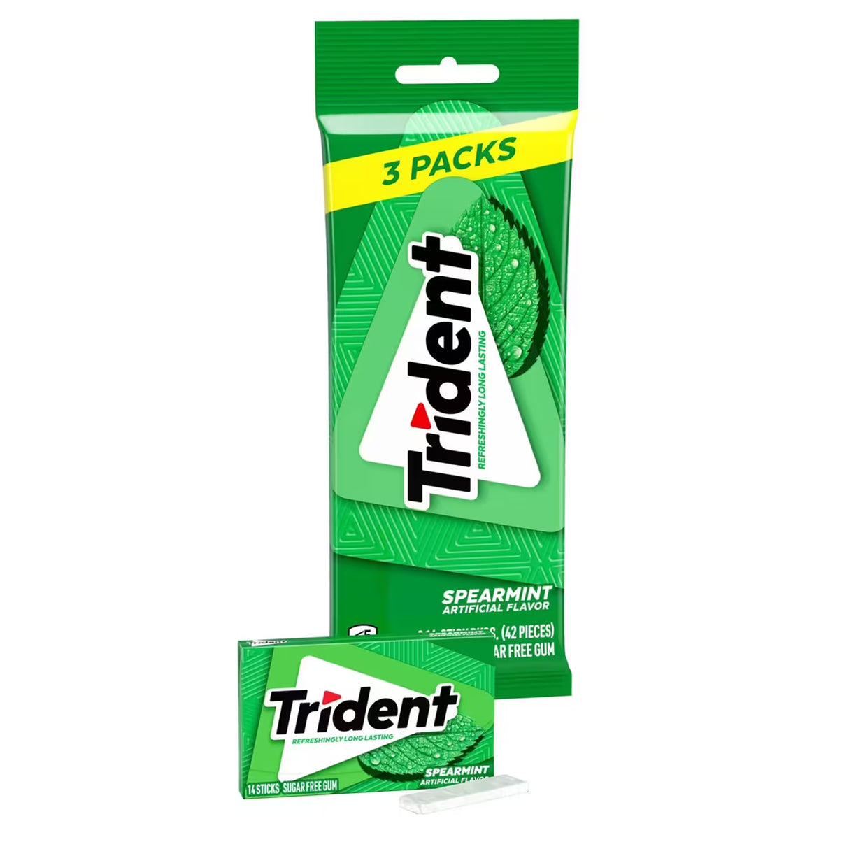 Trident Sugar Free Gum Spearmint Flavor – 42 Pieces  – 20 Pack