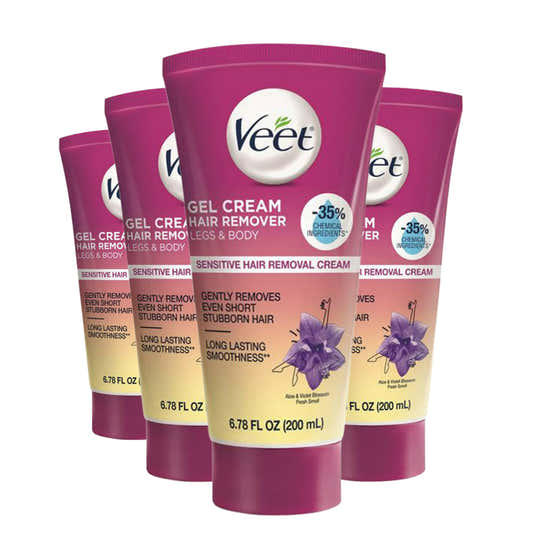 Veet Hair Removal Gel Cream Sensitive with Aloe – 6.78 oz – 4 Pack | Veet - All products