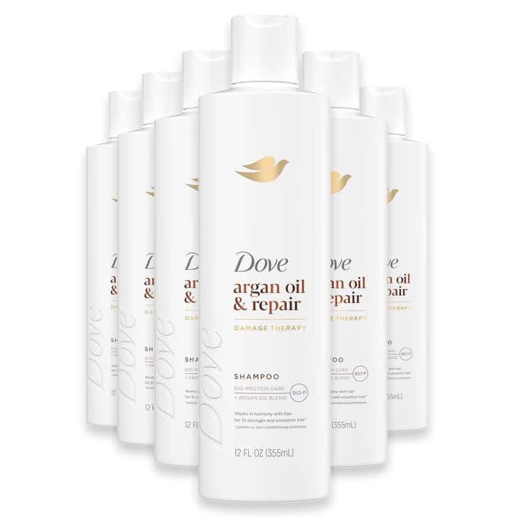 Dove Argan Oil &amp; Repair Shampoo with Bio-Protein Care - 12 oz - 6 Pack | Dove - Wholesale