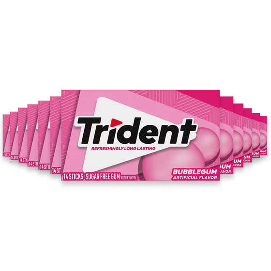 Trident Value Pack Bubble Gum – 14 Count – 144 Pack | Trident - Candy &amp; Chocolate