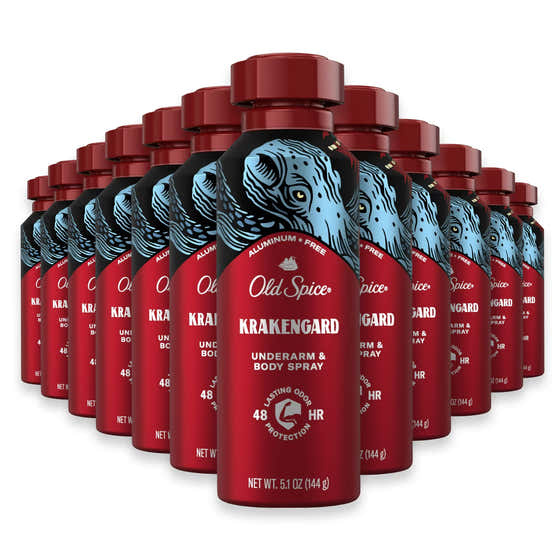 Old Spice Body Spray Deodorant Krakengard Scent - 5.1 oz - 12 Pack | Old Spice - New Arrivals