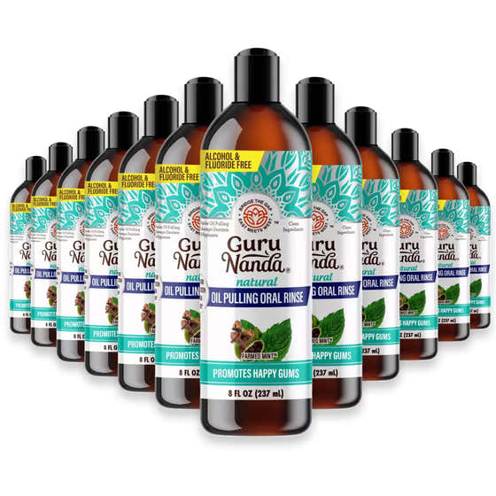 GuruNanda Coconut Mint Oil Pulling Oil – 8 oz – 12 Pack | GuruNanda - Oral Care Wholesale