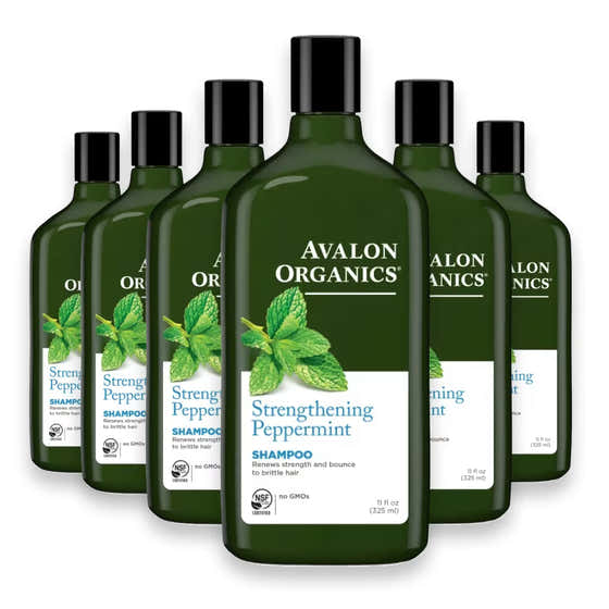 Avalon - Organics Shampoo Strengthening Peppermint  11 Fl. oz - 6 Pack | Avalon Organics - Products