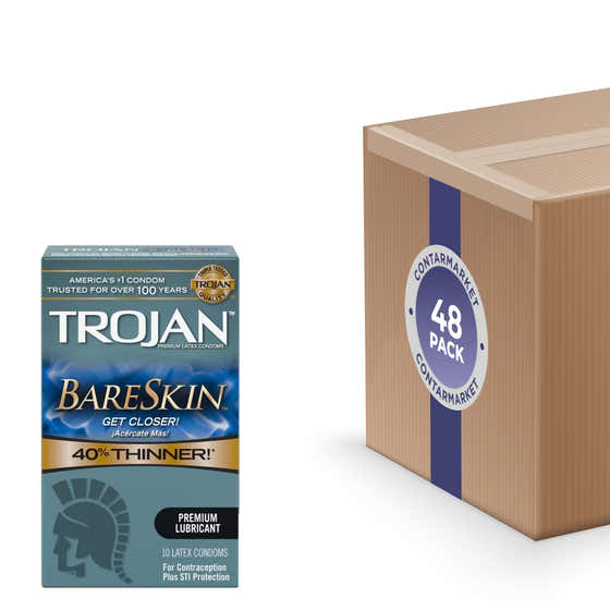 Trojan Sensitivity BareSkin Ultra-Thin Latex Condoms - 10 Ct - 48 Pack | TROJAN - Member Deals