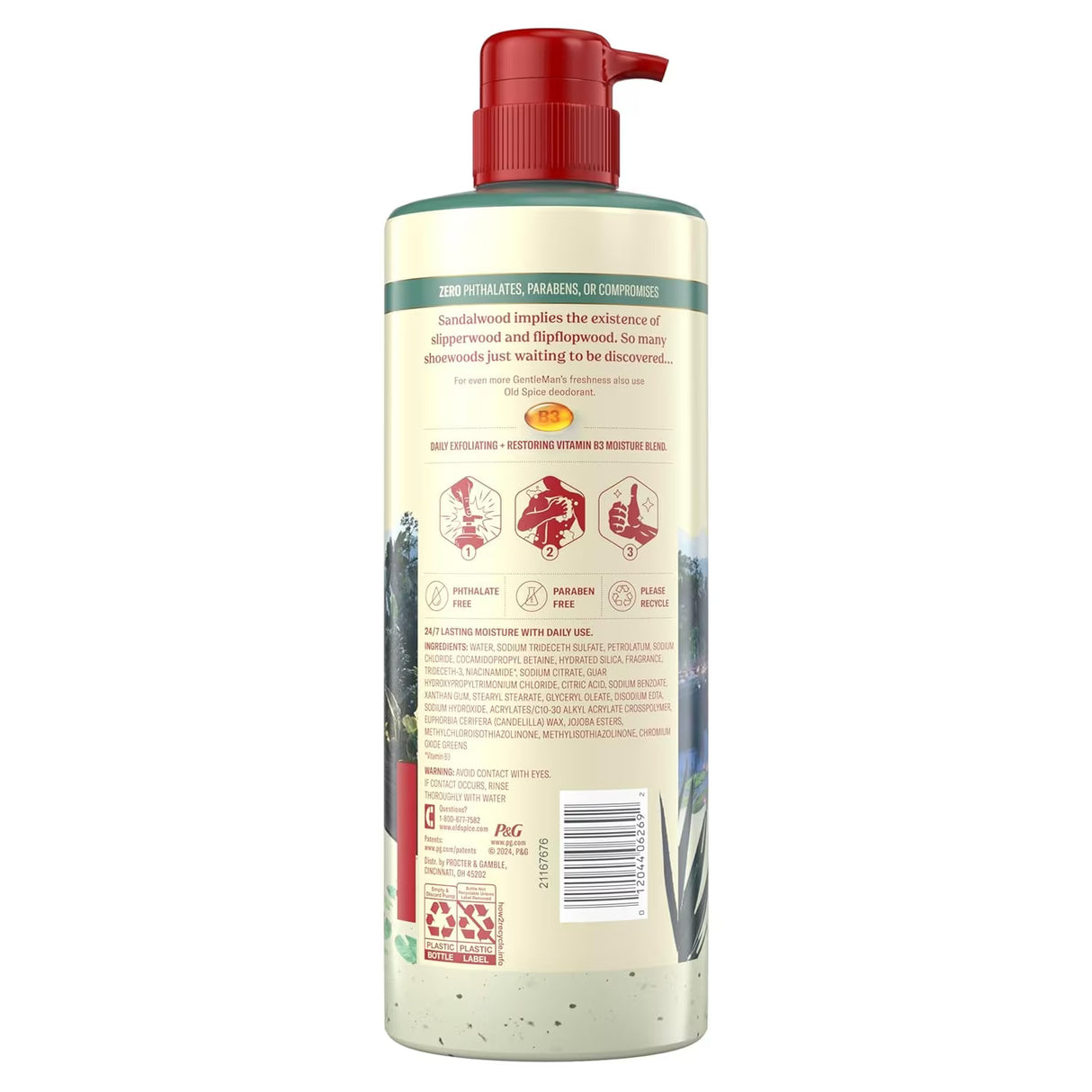 Old Spice Sandalwood & Aloe Body Wash 26 oz - 4 Pack