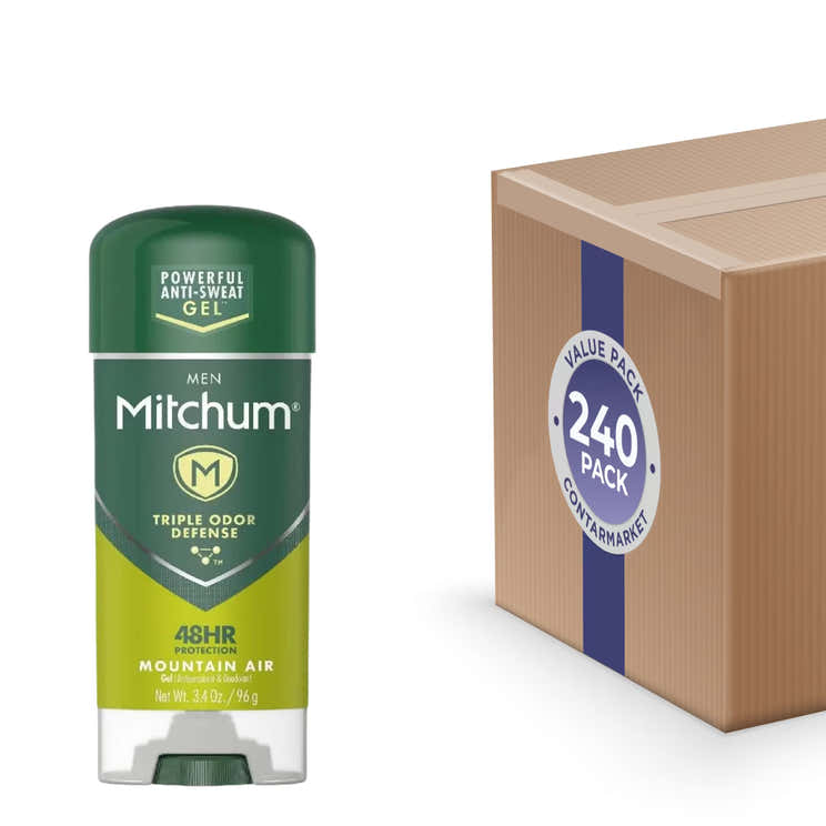 Mitchum Anti-Perspirant &amp; Deodorant Clear Gel, Mountain Air 3.4 Oz- 240 Pack | Mitchum - Volume Discount