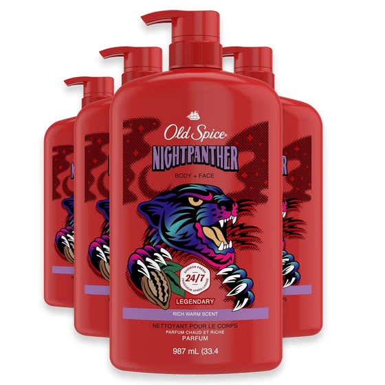 Old Spice NightPanther Body Wash - 33.4 oz - 4 Pack | Old Spice - Free Shipping 120
