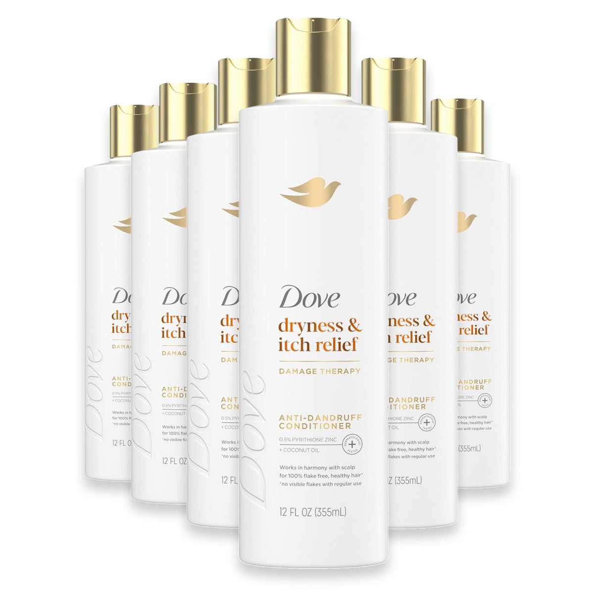 Dove - Beauty Dermacare Anti Dandruff Conditioner - 12 Oz - 6 Pack