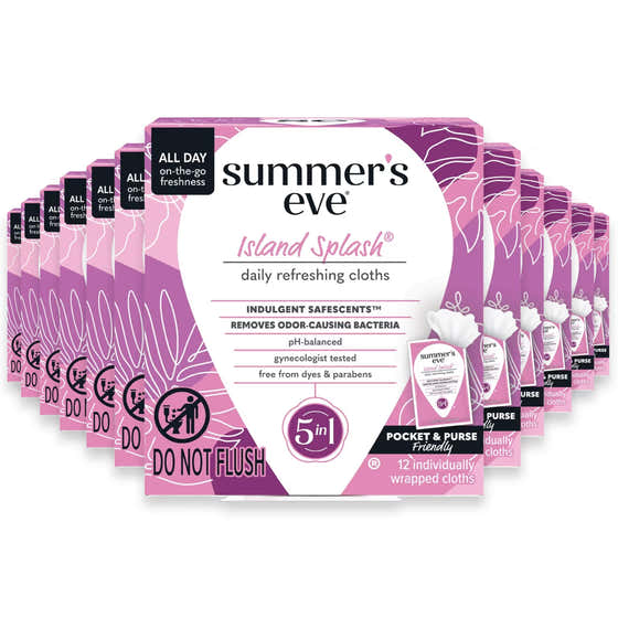 Summer’s Eve Island Splash Feminine Cleansing Cloths - 12 Ct - 12 Pack | Summers eve - Feminine Care