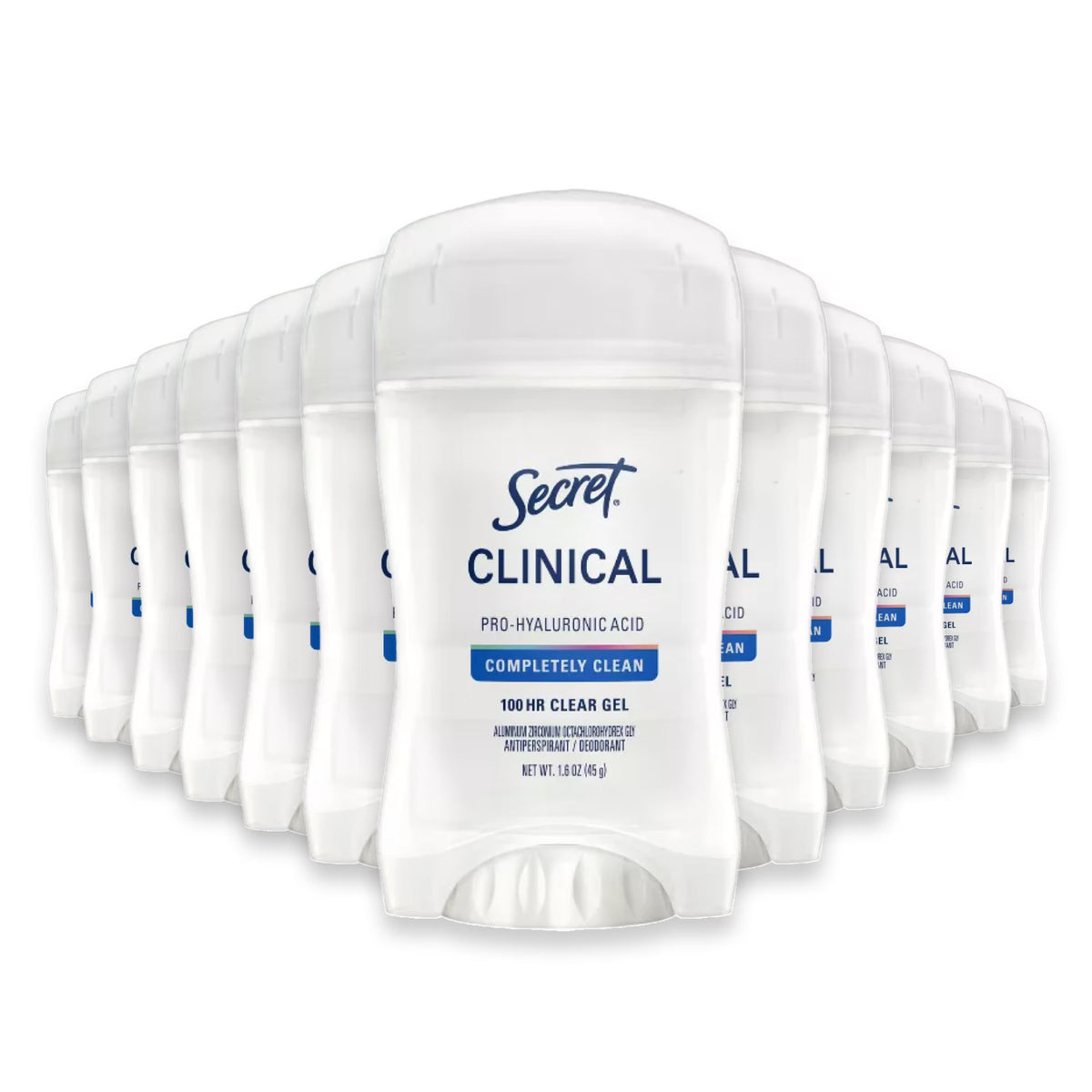 Secret Clinical Strength Completely Clean Clear Gel, 1.6oz - 12 Pack ...