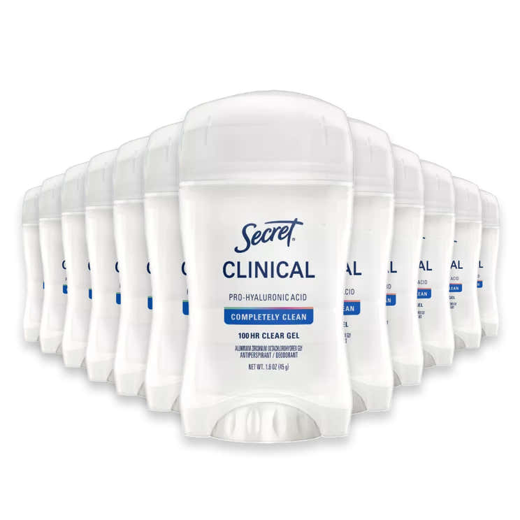 Secret Clinical Strength Completely Clean Clear Gel, 1.6oz - 12 Pack | Secret - Pre Order