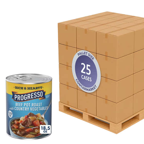 Progresso Soup Gluten Free Rich &amp; Hearty Beef Pot Roast – 18.5 fl oz – 12 Pack - 25 cases pallet | Progresso - Progresso