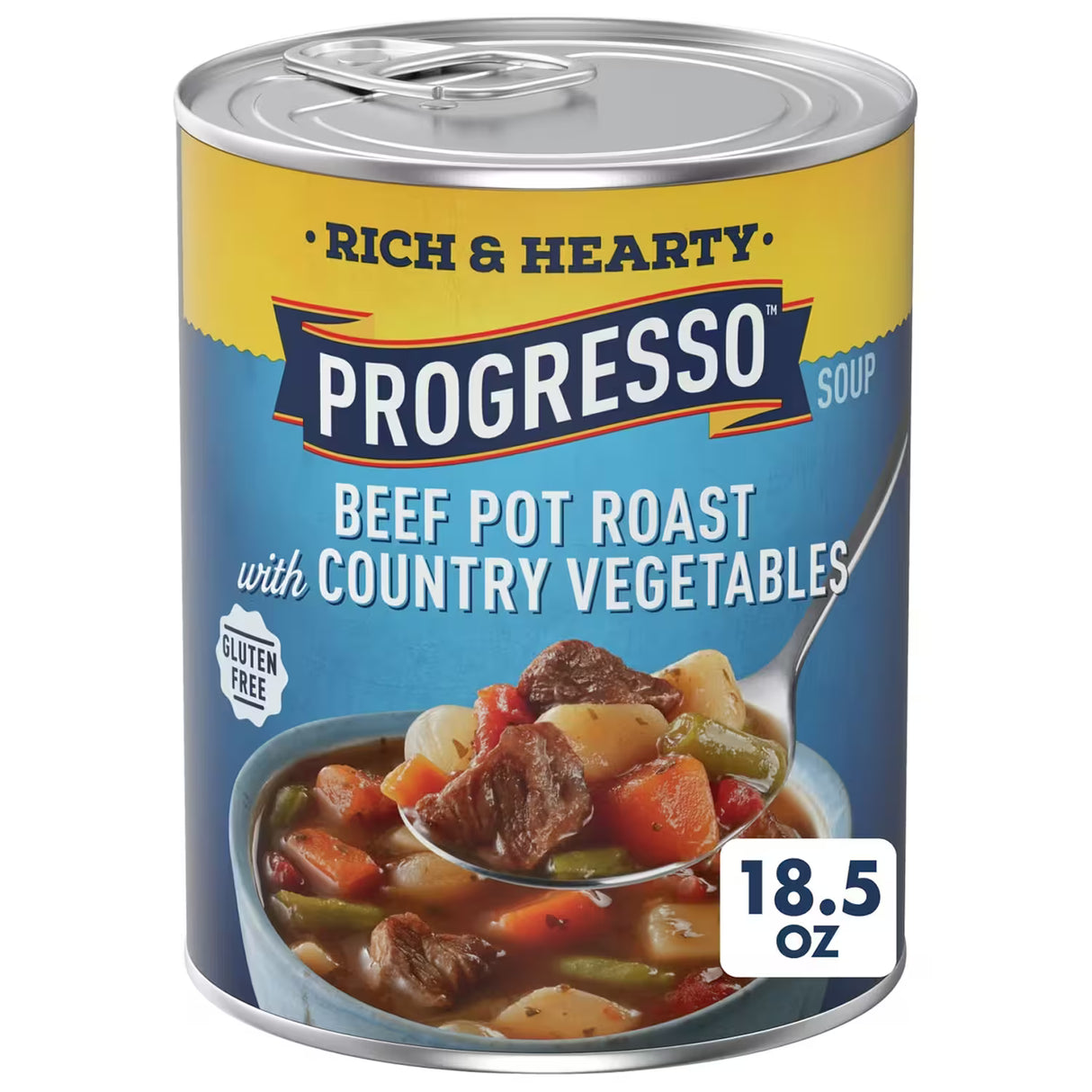 Progresso Soup Gluten Free Rich & Hearty Beef Pot Roast – 18.5 fl oz – 12 Pack - 25 cases pallet