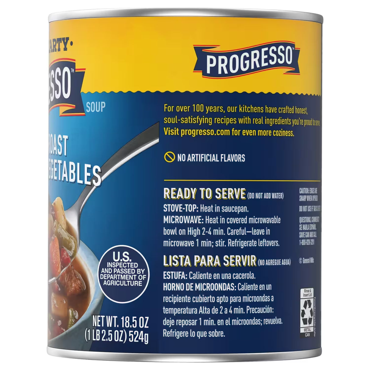 Progresso Soup Gluten Free Rich & Hearty Beef Pot Roast – 18.5 fl oz – 12 Pack - 25 cases pallet