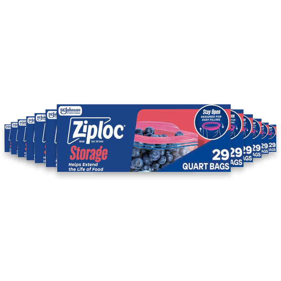 Ziploc Quart Storage Bags, 29ct - 12 Pack | Ziploc - Paper Products