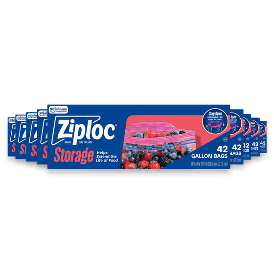 Ziploc Gallon Storage Bags, 42ct - 9 Pack | Ziploc - Paper Products