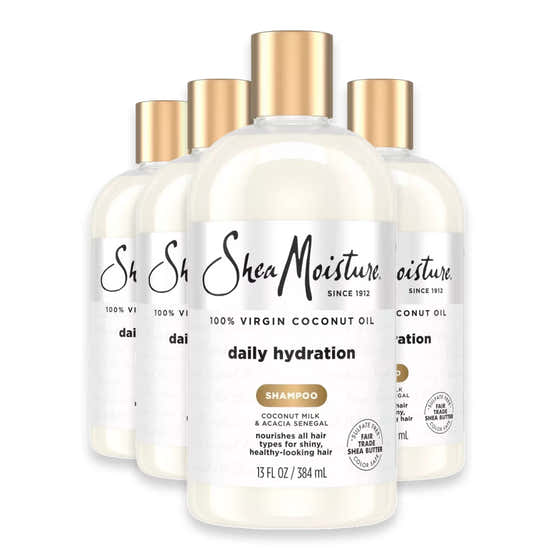 SheaMoisture 100% Virgin Coconut Oil Daily Hydration Shampoo 13 fl oz - 4 Pack | Shea Moisture - member5%
