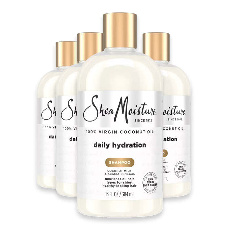 SheaMoisture 100% Virgin Coconut Oil Daily Hydration Shampoo 13 fl oz - 4 Pack | Shea Moisture - Pre Order