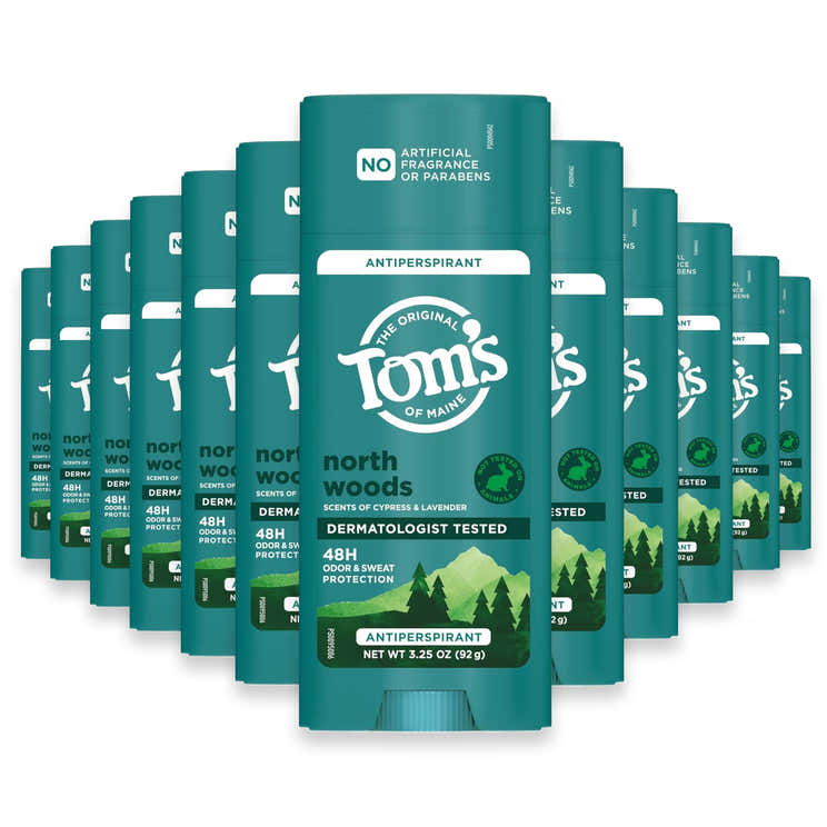 Tom’s of Maine North Woods Antiperspirant Stick - 3.25 oz - 12 Pack | Tom's - Pre Order