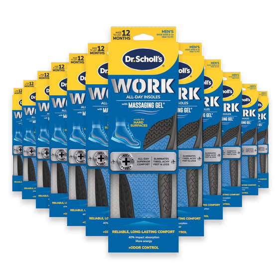 Dr. Scholl’s Comfort and Energy Work Massaging Gel Insoles for Men 8 to 14 - 12 Pack | Dr Scholl`s - member5%