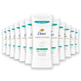 Dove Deodorant Stick, Advanced Care, Sensitive Bulk - 2.6 Oz - 12 Pack
