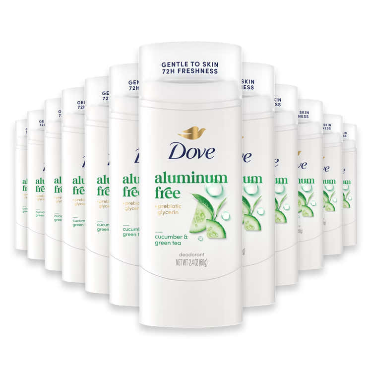 Dove 0% Aluminum Cucumber Green Tea Deodorant - 2.4 oz - 12 Pack | Dove - Pre Order