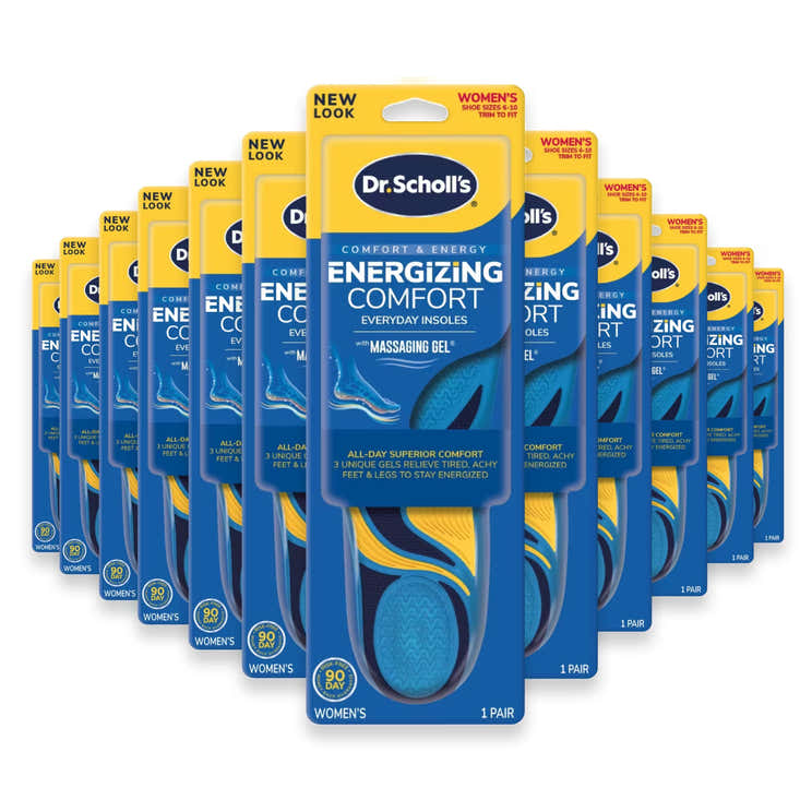 Dr. Scholl’s Energizing Comfort with Massaging Gel Insoles for Women 6 to 10 - 12 Pack | Dr Scholl`s - Pre Order