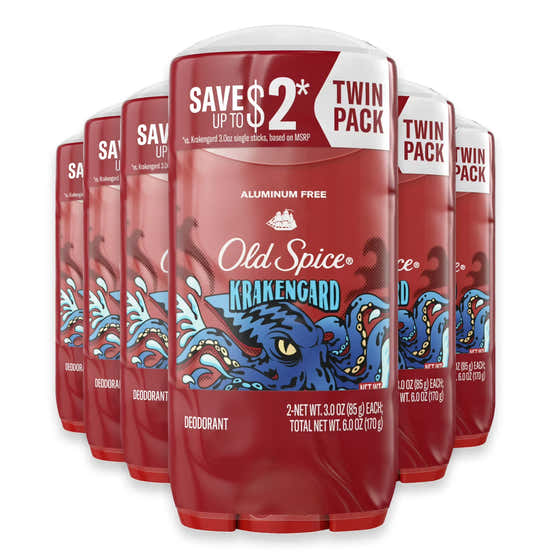 Old Spice Wild Collection Krakengard Deodorant, 3 oz - Twin Pack - 6 Pack | Old Spice - New Arrivals